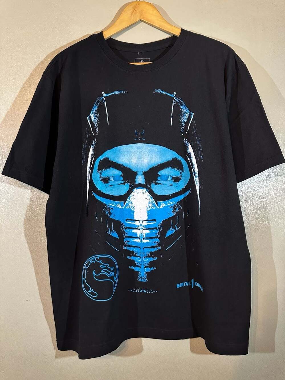 Mortal Kombat Sub-Zero T-Shirt Size M Black Graphic Tee